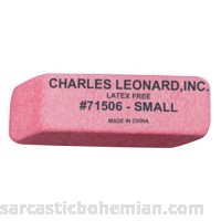 Charles Leonard Eraser Synthetic Latex Free Wedge Shape Pink Small 36 Box 71506